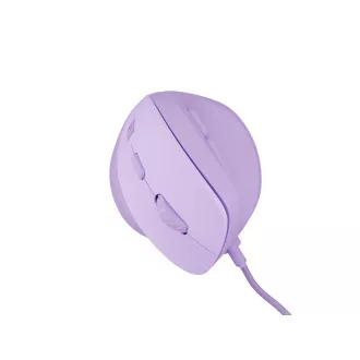 Vertikální myš Natec CRAKE 2 PRO/Vertikální/Optická/Pro praváky/12 400 DPI/Drátové USB-A/Fialová