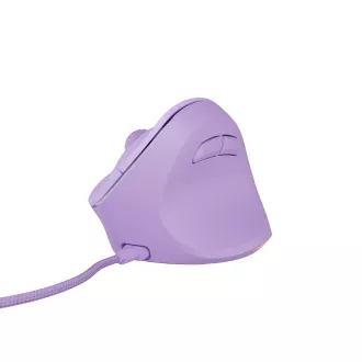 Vertikální myš Natec CRAKE 2 PRO/Vertikální/Optická/Pro praváky/12 400 DPI/Drátové USB-A/Fialová