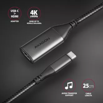AXAGON RVC-HI2M, USB-C -> HDMI 2.0a redukce / adaptér, 4K/60Hz HDR10