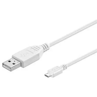 PremiumCord Kabel micro USB 2.0, A-B 5m, bílá PremiumCord Kabel micro USB 2.0, A-B 5m, bílá