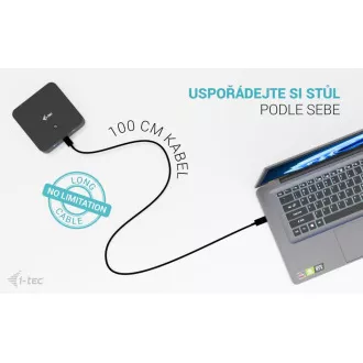 i-tec USB-C DP Dual HDMI Docking Station, Power Delivery 100W