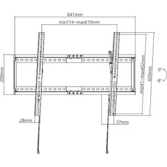 Držák Brateck LP72-46T pro TV 37"-80" 75kg polohovatelný nástěnný