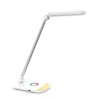 Platinet PDLQ60 stolní LED lampa 18W stmívatelná, dotykové ovládání, USB port, bílá