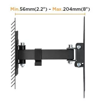 Výsuvný držák Brateck LPA68-221 pro TV 23"-43" 30kg polohovatelný nástěnný