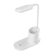Platinet PDL1930W stolní LED lampa 3W stmívatelná, bezdrátové nabíjení, bílá