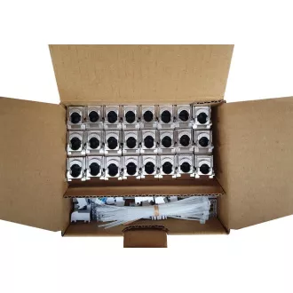 MULTIPACK 24 ks - samořezný keystone Solarix CAT6A STP SXKJ-10G-STP-BK-SA Component Level a 4PPoE