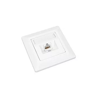 Zásuvka Solarix CAT6 STP 1 x RJ45 pod omítku bílá