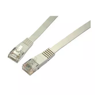 SOLARIX patch kabel plochý CAT6 UTP LSOH 5m šedý