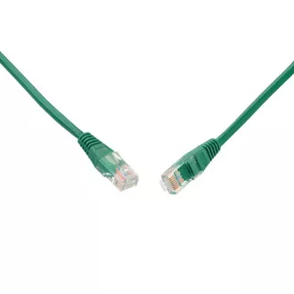 SOLARIX patch kabel CAT5E UTP PVC 0,5m zelený non-snag proof