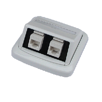 Dvojzásuvka ABB TANGO 2xRJ45 cat6 UTP bílá