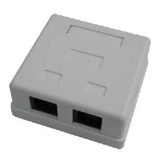DATACOM Dvojzásuvka nad omítku-2xRJ45, Cat5e UTP