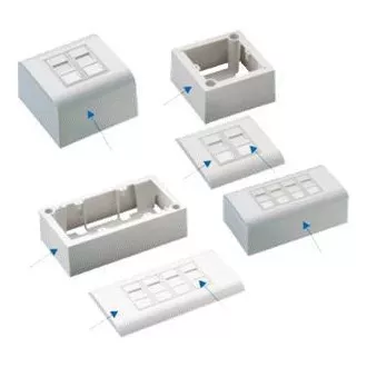 DATACOM UTP 2xRJ45 zásuvka Cat5e (pod i nad omítku)