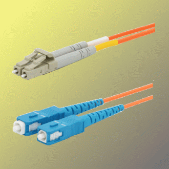 Optický patchkabel duplex LC-SC, 62,5/125um MM, 1m, OM1 Optický patchkabel duplex LC-SC, 62,5/125um MM, 1m, OM1