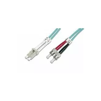 Optický patch kabel duplex LC-ST 50/125 MM 3m OM3 Optický patch kabel duplex LC-ST 50/125 MM 3m OM3