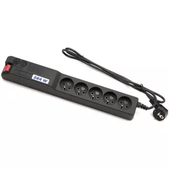 19" napáj.pan.Acar 504WF 5x220V-3m black+přep.ochr 19" napáj.pan.Acar 504WF 5x220V-3m black+přep.ochr