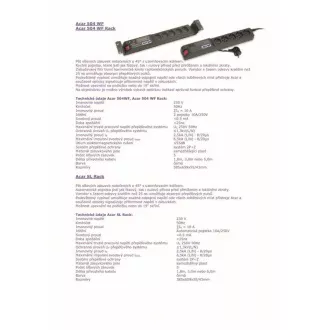 19" napáj.pan.Acar 504WF 5x230V-5m black+přep.ochr 19" napáj.pan.Acar 504WF 5x230V-5m black+přep.ochr