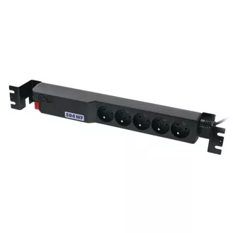 19" napáj.pan.Acar 504WF 5x230V-5m black+přep.ochr 19" napáj.pan.Acar 504WF 5x230V-5m black+přep.ochr