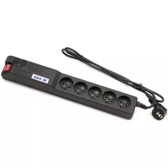 19" napáj.pan.Acar 504WF 5x230V-5m black+přep.ochr 19" napáj.pan.Acar 504WF 5x230V-5m black+přep.ochr
