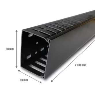 CABLE MANAGER 2U 60x80 (2M) BLACK CABLE MANAGER 2U 60x80 (2M) BLACK