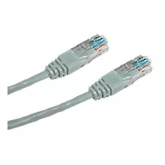 DATACOM Křížený UTP patch kabel 0,5m Cat5e šedý
