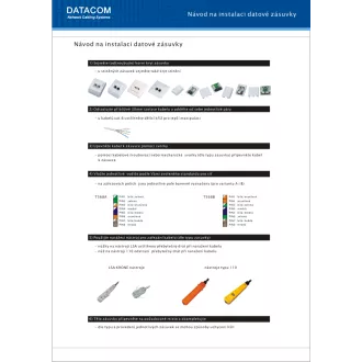 DATACOM UTP dvojzásuvka pod omítku 45 st.- Cat5e