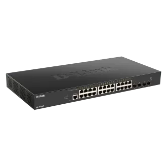 D-Link DXS-1210-28T 24 x 10G Base-T ports + 4 x 10G/25G SFP28 ports Smart Managed Switch