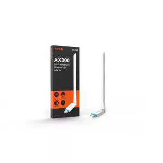 Tenda U2v5 AX300 WiFi 6 USB Adapter, 286 Mb/s, 802.11ax/b/g/n, 6 dBi, Soft AP, Win 7/10/11, Linux
