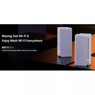Tenda Nova MX15 Pro (2-pack) WiFi 6 AX5400 Mesh Gigabit system, 6x GLAN/GWAN, WPA3, VPN, CZ app