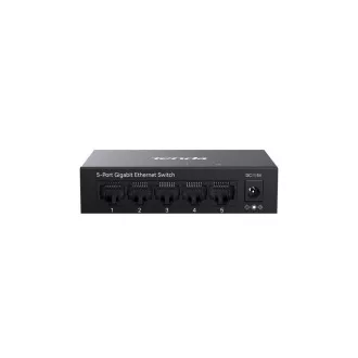 Tenda TEG1005M - 5x 10/100/1000 Mbps Kovový Switch, Fanless - bez ventilátorů, ochrana 6 kV