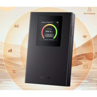 Tenda 4G185v4 4G LTE Mobile AX300 Wi-Fi battery modem router, LCD, WPA 3, USB-C