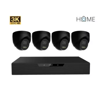 iGET HOME N85P4 - kamerový NVR PoE set 3K rozlišení, 8CH NVR + 4x kamera se zvukem, IR a LED