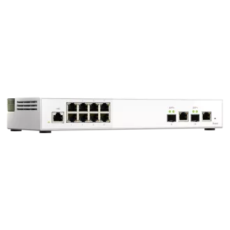 QNAP řízený switch QSW-M2108-2C (8x 2,5GbE RJ45 a 2x kombinované 10GbE SFP+ / RJ-45)