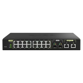 QNAP řízený switch QSW-M2116P-2T2S (16x 2,5GbE PoE+ RJ45 / 2x 10GbE RJ45 PoE++ / 2x 10GbE SFP+)