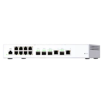 QNAP řízený switch QSW-M408-2C (12portů: 8x Gigabit port + 4x 10G SFP+ /2x 10GbE kombo porty)