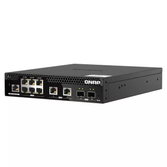 QNAP řízený switch QSW-M2106R-2S2T (6x 2,5GbE RJ45, 2x 10GbE RJ45, 2x 10GbE SFP+, malá šířka)