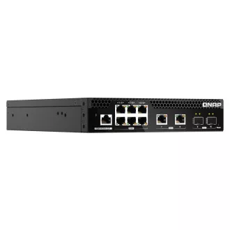 QNAP řízený PoE++ switch QSW-M2106PR-2S2T (6x 2,5GbE RJ45, 2x 10GbE RJ45, 2x 10GbE SFP+, malá šířka)