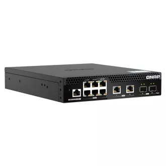 QNAP řízený PoE++ switch QSW-M2106PR-2S2T (6x 2,5GbE RJ45, 2x 10GbE RJ45, 2x 10GbE SFP+, malá šířka)