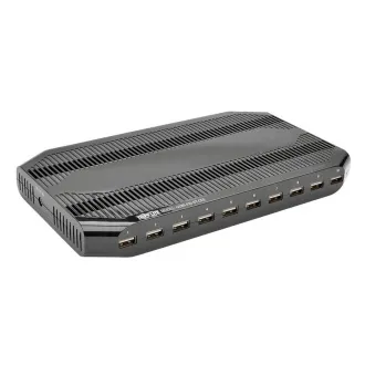 USB nabíjecí stanice s úložným prostorem, výstup 10x 12V, 8A, 96W, napájecí kabel Schuko