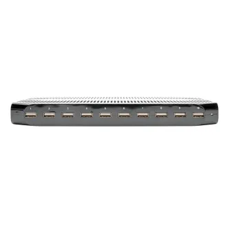 USB nabíjecí stanice s úložným prostorem, výstup 10x 12V, 8A, 96W, napájecí kabel Schuko