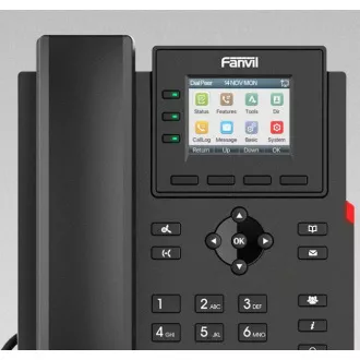 Fanvil X303G SIP telefon, 2,4"bar.disp., 4SIP, dual Gbit, PoE Fanvil X303G SIP telefon, 2,4"bar.disp., 4SIP, dual Gbit, PoE