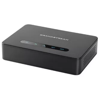 Grandstream HT812 (ATA), 2x FXS, 2 SIP účty, 1x Gbit LAN, NAT router, 3-cestná konf., auto-provisi.