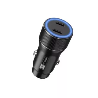 ER POWER 40W USB-C PD+QC 3.0 kovová duální autonabíječka