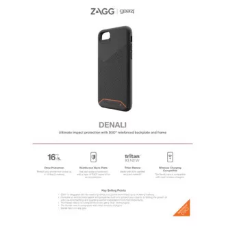 ZAGG GEAR4 D3O Denali kryt iPhone SE/SE2/6/7/8 černý