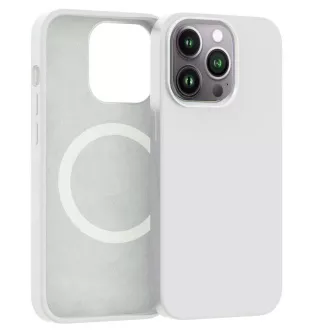 ER POWER Silikonový kryt CARNEVAL SNAP pro iPhone 14 Pro s MagSafe - bílá