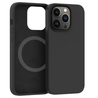 ER POWER Silikonový kryt CARNEVAL SNAP pro iPhone 14 Pro s MagSafe - Černá