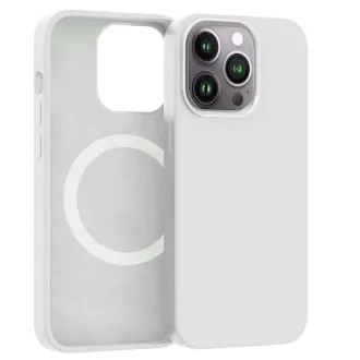 ER POWER Silikonový kryt CARNEVAL SNAP pro iPhone 14 Pro Max s MagSafe - bílá