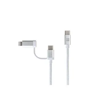ER POWER Dual Cable USB-C C/L Mfi 100cm white
