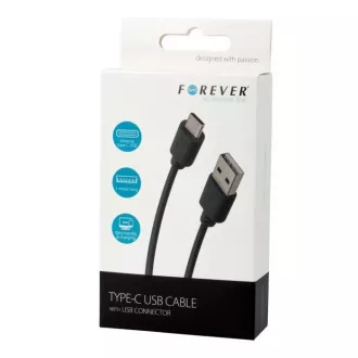 Datový kabel Forever USB/USB-C 1m 1A černý Datový kabel Forever USB/USB-C 1m 1A černý