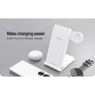 Nillkin PowerTrio 3v1 Bezdrátová Nabíječka pro Samsung Watch White
