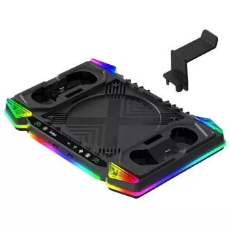 iPega XBX025S Multifunkční Nabíjecí RGB Stojan s Chlazením pro Xbox